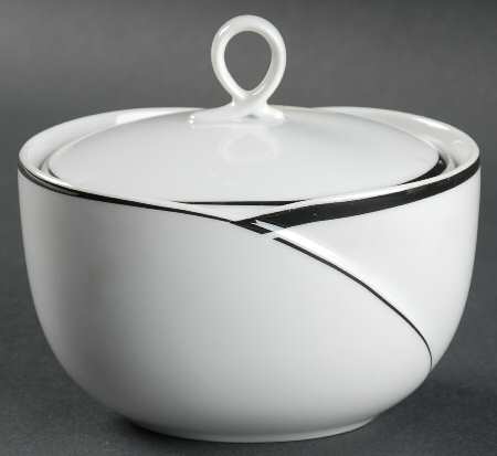 Cortina Black Sugar Bowl & Lid