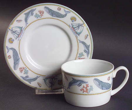 Deep Sea Flat Cup & Saucer Set