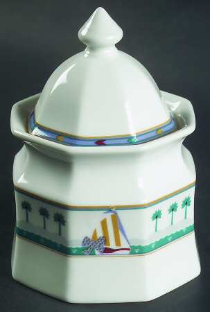 Emerald Coast Sugar Bowl & Lid