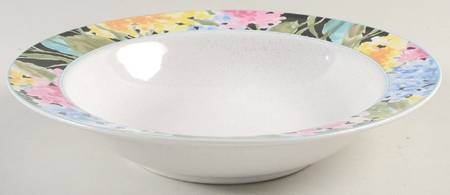 Floral Image Rim Soup Bowl