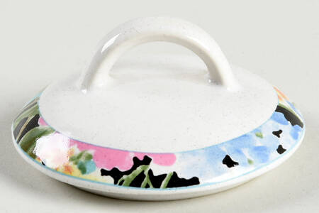 Floral Image Lid for Sugar Bowl