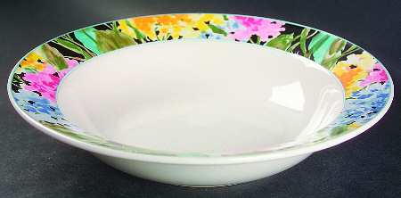 Floral Image 9" Round Vegetable Bowl