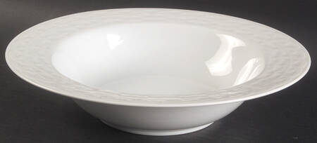 French Basket White 10" Round Vegetable Bowl