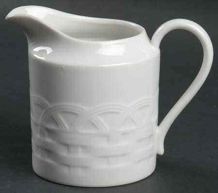 French Basket White Creamer