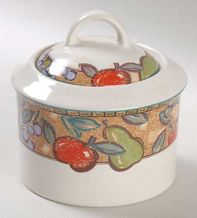 Fruit Circle Sugar Bowl & Lid