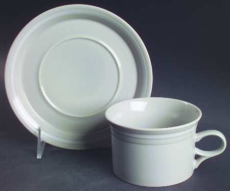 Frost Line Flat Cup & Saucer Set