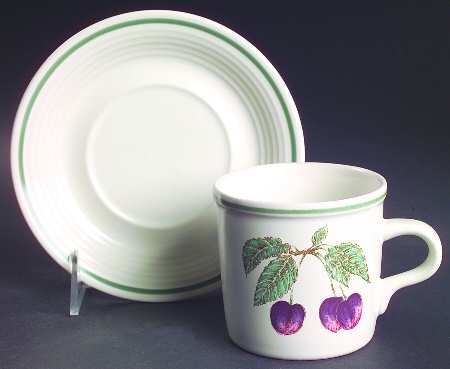 Fruit Medley Flat Cup & Saucer Set
