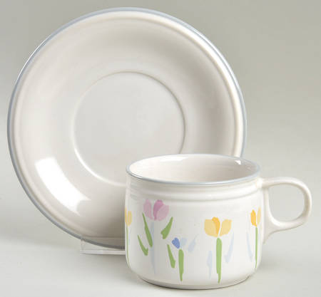 Fresh Mint (Made In Thailand) Flat Cup & Saucer Set
