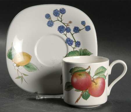 Harvest Grove Flat Cup & Saucer Set