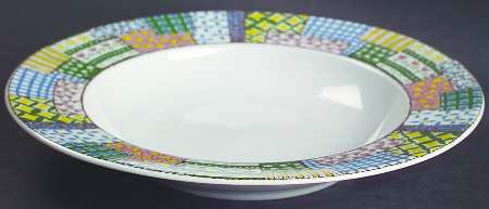 Homespun Large Rim Soup Bowl
