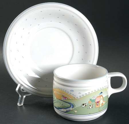 Homecoming Flat Cup & Saucer Set