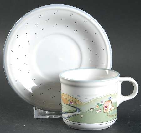 Homecoming Flat Demitasse Cup & Saucer Set