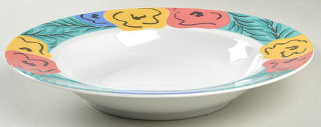 In Bloom Large Rim Soup Bowl
