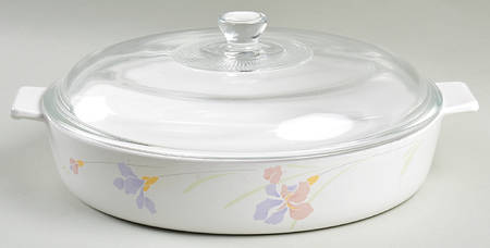 Iris Mist 2.5 Qt Round Covered Casserole