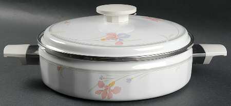 Iris Mist 2 Quart Metal Covered Casserole
