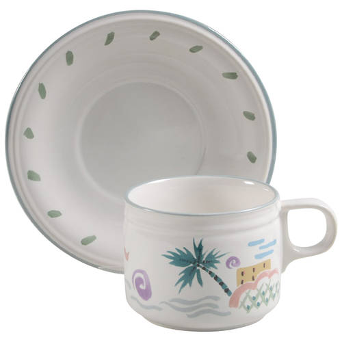 Island Breeze Flat Cup & Saucer Set