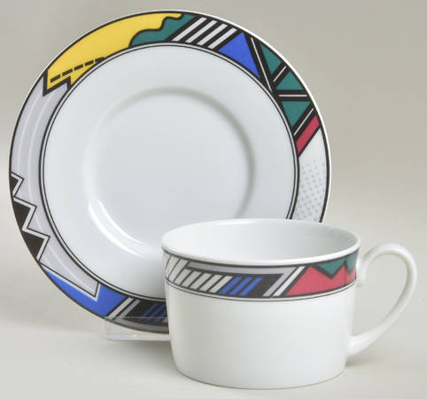 Jai Alai Flat Cup & Saucer Set