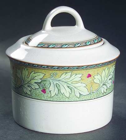 Leaf Mural Sugar Bowl & Lid