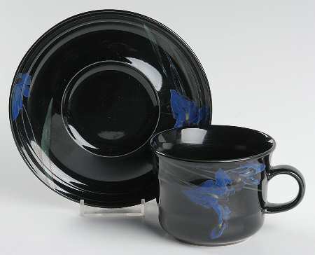 Midnight Meadow Flat Cup & Saucer Set