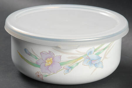 Gabriele (New Gabriele) Bowl-Metal 5 7/8"  with Plastic Lid