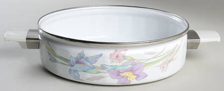 Gabriele (New Gabriele) 2 Quart Metal Covered Casserole, No Lid