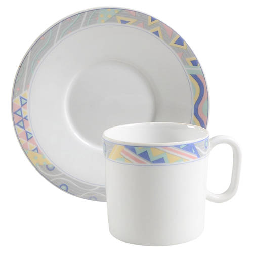 New Wave Flat Cup & Saucer Set