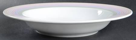 Pastel Stripes Large Rim Soup Bowl
