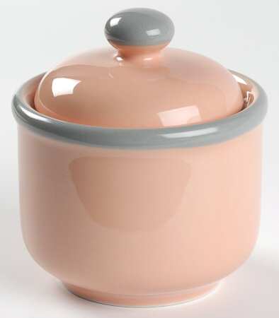 Peach Parfait Sugar Bowl & Lid