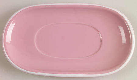 Pink Sherbet Underplate for Gravy Boat
