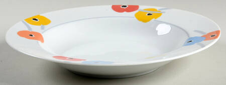 Poppy Promenade Rim Soup Bowl