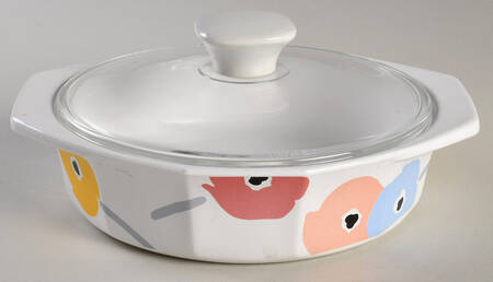 Poppy Promenade 1 Pt Round Covered Casserole