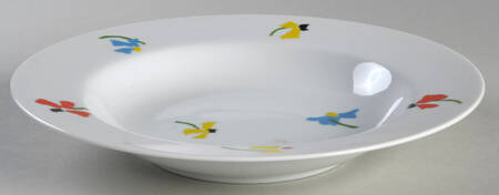Primary Petals Rim Soup Bowl