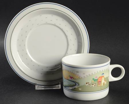 Rolling Hills Flat Cup & Saucer Set