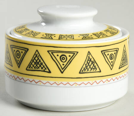 Sketch Book Yellow Sugar Bowl & Lid