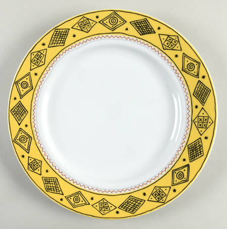 Sketch Book Yellow 12" Chop Plate (Round Platter)