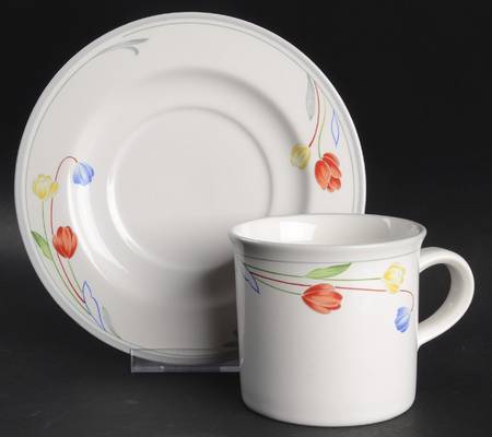 Spring Melody Flat Cup & Saucer Set