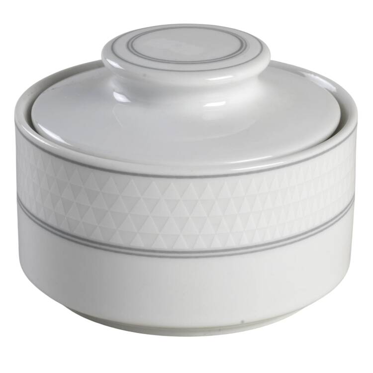 Spectrum White Sugar Bowl & Lid