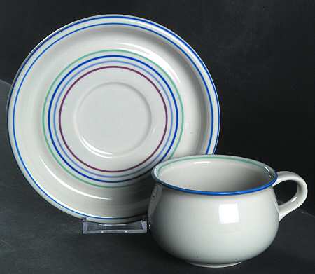 Sun Circles Flat Cup & Saucer Set