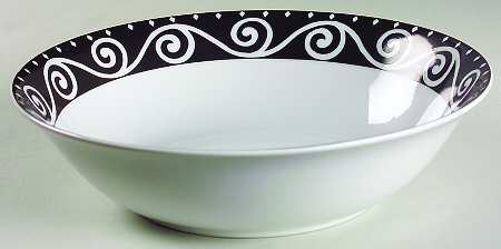 Tango Black 9" Round Vegetable Bowl
