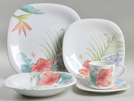 Tropical Splendor 5 Piece Place Setting