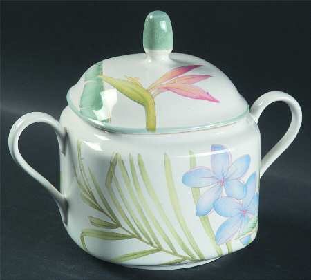 Tropical Splendor Sugar Bowl & Lid