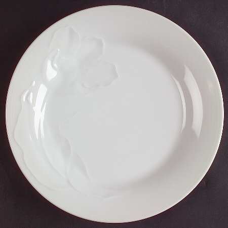 Tulip White Salad Plate