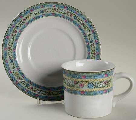 Vienna Garden Flat Cup & Saucer Set