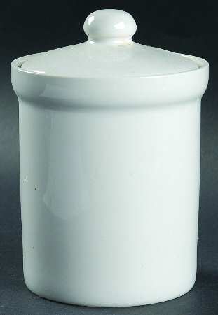White Meringue Medium Canister & Lid