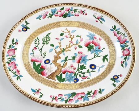 Indian Tree 14" Oval Serving Platter