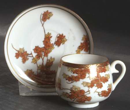 Maple Footed Demitasse Cup & Saucer Set