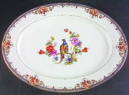 Pheasant 15" Oval Serving Platter
