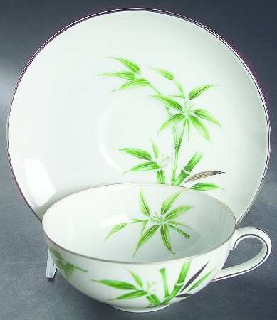 Bamboo Flat Cup & Saucer Set