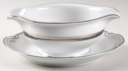 Elegance Gravy Boat with Attached Underplate