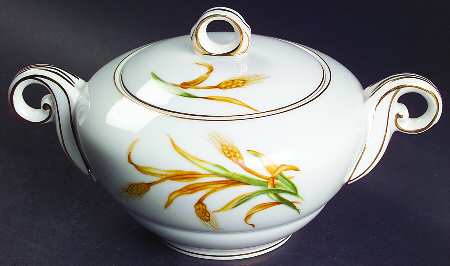 Golden Wheat Sugar Bowl & Lid